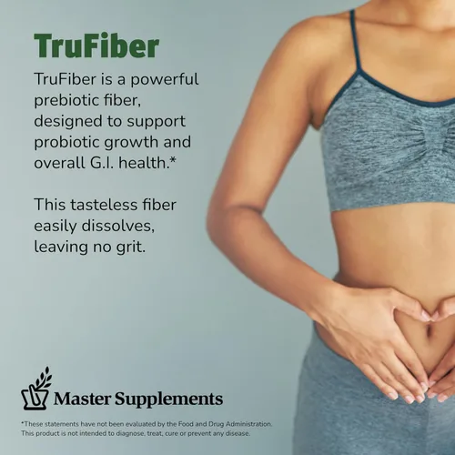 Vista 3 de TruFiber Master Supplements 6.35 oz – Fibra prebiótica para ayudar a estimular el crecimiento de probióticos – Apoya la salud digestiva – Vegano