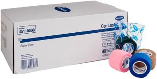 HARTMANN USA CO-LASTIC LF COHESIVE ELASTIC BANDAGES Bandage, Cohesive, Elastic, 1½" x 5 yds, 8 Assorted Colors, Latex Free (LF), 48/cs