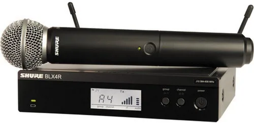 Vista 7 de Sistema de micrófono inalámbrico Shure BLX24/SM58 - Vida de batería de 14 horas, rango de 300 pies, UHF Incluye micrófono vocal de mano SM58