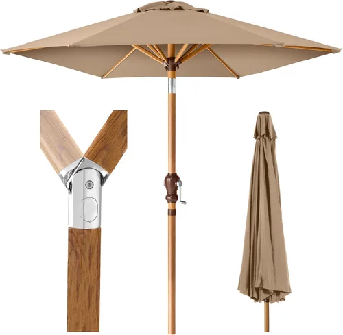 Vista 16 de Best Choice Products 10ft Outdoor Table Compatible Steel Polyester Market Patio Umbrella w/Crank and Easy Push Button Tilt