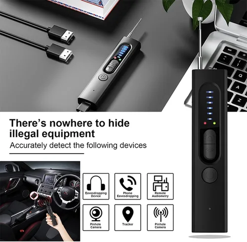 Vista 2 de HYO&ZOY Detectores de cámara oculta, detector GPS, protector de privacidad, señal de RF/magnético/error/detector de dispositivos ocultos