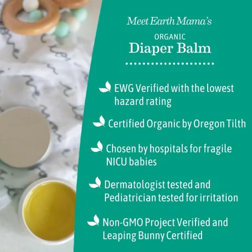 Vista 6 de Earth Mama Angel Baby, Bálsamo para colita de bebé Angelito, tarro de 2 oz, 10-022, 2 onza, 1, 1