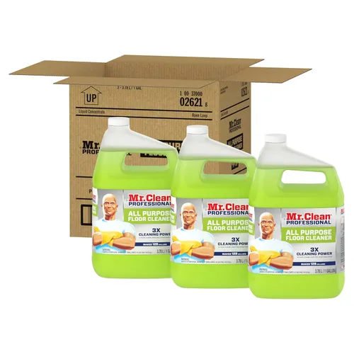 Mr. Clean Limpiador Líquido Concentrado Profesional a Granel para Pisos Terminados para Suelos de Madera Dura, Baldosas o Terrazo, Uso Comercial, 1