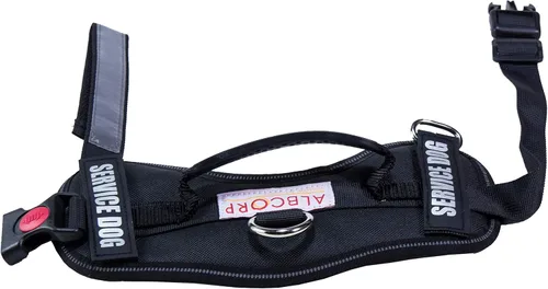 Vista 9 de ALBCORP Arnés de chaleco para perro de servicio – Arnés reflectante sin acción tirante con asa y cómodo acolchado de malla – Tallas XXS-XL