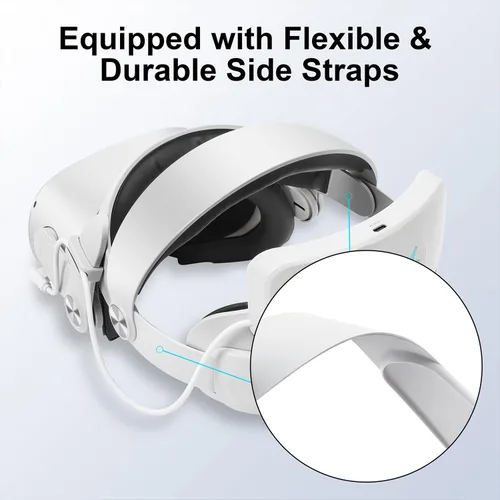Vista 6 de Battery Pack Head Strap Compatible with Quest 2 Accessories, Sonicgrace 5300mAh Battery Pack VR Oculus 2 Strap for Elite-strap Replacement, Enhanced