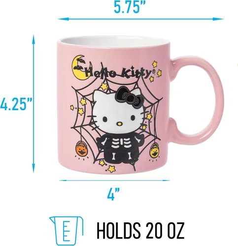Vista 3 de Silver Buffalo Gilmore - Taza de café de cristal con cita para niñas, 17.5 Azul/Blanco