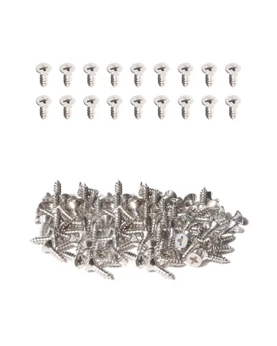 IMScrews 100 tornillos de madera Phillips de cabeza plana inoxidable #4 x 3/8" (9.5 mm) 18-8 (304) tornillos autorroscantes avellanados de acero