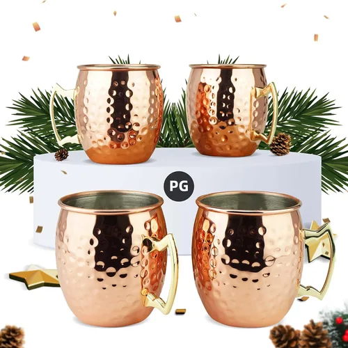 Tazas PG de cobre para cóctel Mula de Moscú