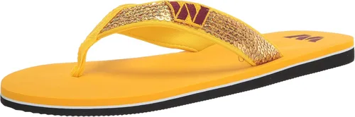 Vista 27 de FOCO Womens NFL Team Logo Sequin Strap Sandals Flip Flops
