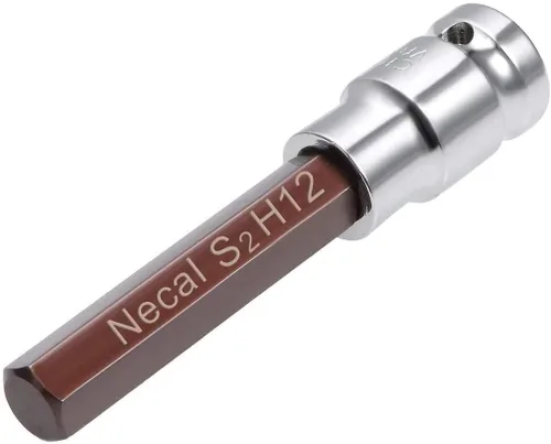 Vista 15 de Utoolmart 1/2" Drive x 0.551 in largo Hex Bit Socket, métrico, S2 y Cr-V acero 1pcs
