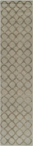 MARTHA STEWART x SAFAVIEH MSR5368D - Alfombra de pasillo de seda y lana cuadriculada de 2 pies 3 pulgadas x 10 pies, azul/maíz