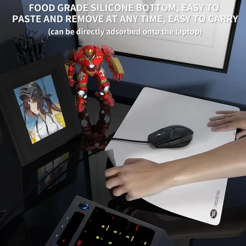 Vista 9 de WengTech Teflon Gaming Mouse Pad Waterproof Anti-Slip Slim Mouse Pad for Gamers Medium 137X 94X 002 inch - White