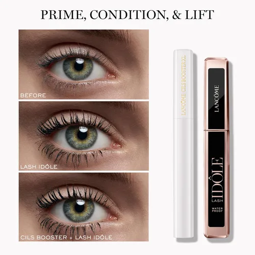 Vista 10 de Lancôme Lash Idôle - Máscara de pestañas para levantamiento de pestañas y volumen – Máscara negra para volumen instantáneo, longitud y elevación – a