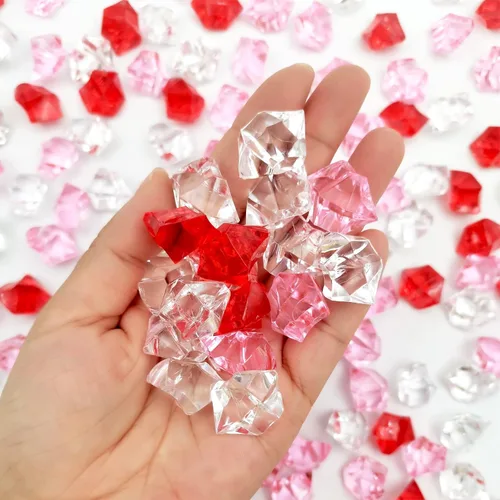 Vista 14 de Rellenos de Jarrón Negros para Decoración del Hogar, Cubitos de Hielo Triturado Falsos, Rellenos de Jarrón, 150 piezas Cubitos de Hielo Falsos