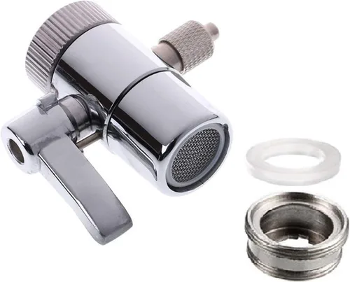 Válvula de desvío Fit tubo RO de 1/4 pulgadas con adaptador macho para grifo