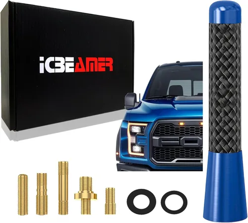 Vista 14 de ICBEAMER 3 inch / 76 mm MINI Mexican Mexico Flag Automotive Antenna with Internal Copper Coil Universal Fit AM/FM Radio Antenna Replacement