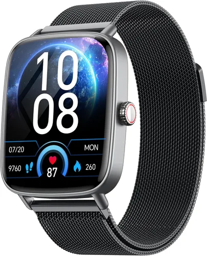 Reloj inteligente para mujeres, reloj inteligente HD de 1.85 pulgadas, compatible con iPhone/Samsung/Android (respuesta/hacer llamadas), más de 100