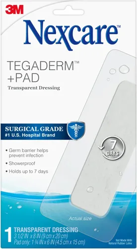 Vista 12 de Nexcare Tegaderm - Apósito transparente con almohadilla, película con almohadilla, almohadilla absorbente absorbe el líquido y no se adhiere a tu