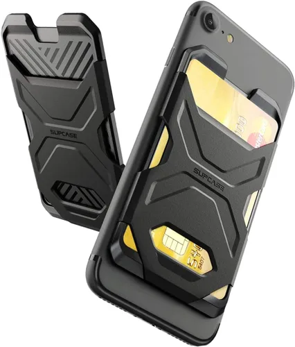 SUPCASE Billetera adhesiva delgada, (2 unidades) ultra fina de silicona para tarjetas de crédito, compatible con la mayoría de teléfonos