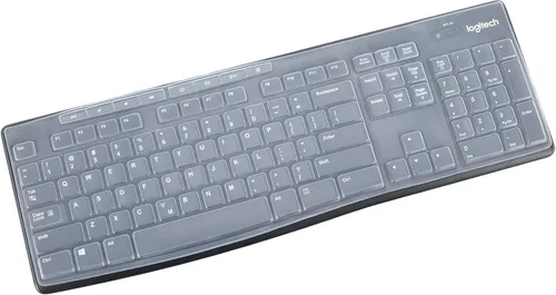 Vista 9 de Cubierta de teclado para teclado Logitech MK370 MK295 MK270 K270, protector de piel para teclado Logitech MK370 MK270 K270 - Negro