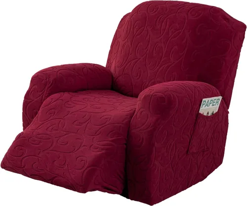 Vista 39 de Funda para Sillón Reclinable de 4 Piezas Elástica, Funda Deslizable de Sofá, Cubierta de Sofá para Sofá Reclinable de 1 Asiento, Protector
