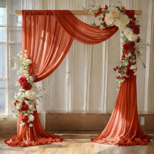 Vista 10 de MDS - Paquete de 1 panel (30 pulgadas de ancho x 40 pies de largo) para arco de boda, cortina de gasa transparente para boda, ceremonia, recepción