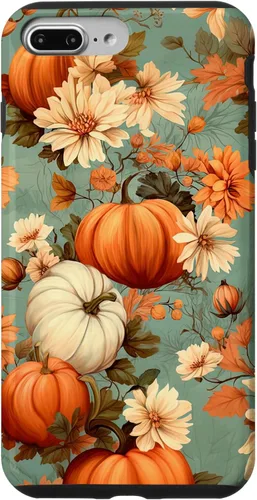 Vista 12 de Funda con temática de otoño para iPhone 13 Pro Max con diseño de calabaza de otoño