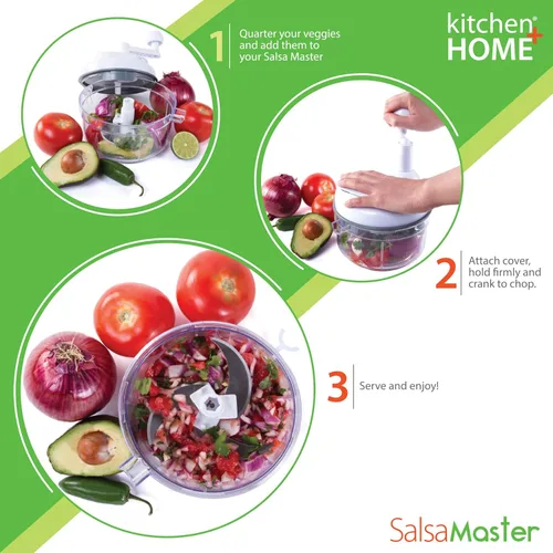 Vista 2 de Salsa Master. Máquina para hacer salsa, picar de alimentos, mezclar y batir. Manual.