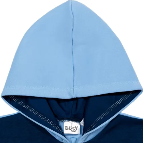 Vista 7 de Bluey Sudadera con capucha de forro polar con media cremallera para niños pequeños y grandes