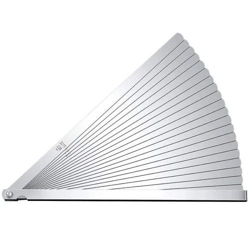 Hotop 25 cuchillas de acero, juego de galgas cónicas, juego de galgas de acero inoxidable con doble marcado, herramienta de medición métrica e