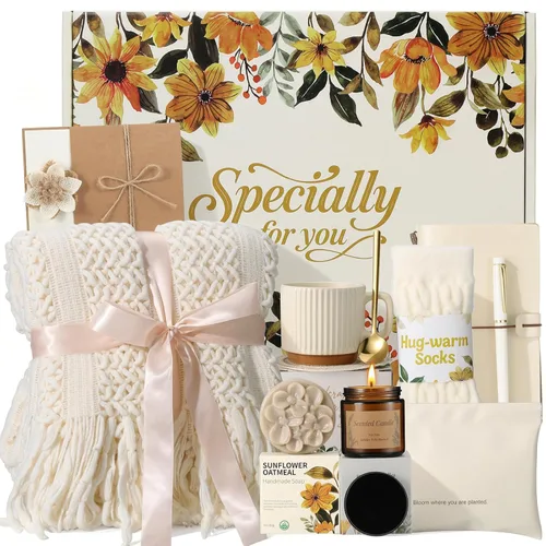 Regalos de cuidado personal para mujer, regalo de cumpleaños, día de la madre, regalo para mamá, esposa, abuela, hermana, amiga, cesta de regalo de