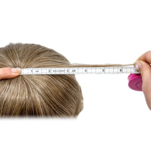 Vista 414 de Toupee - Sistemas de reemplazo de cabello para hombre, encaje frontal suizo, nudo blanqueado, pieza de cabello humano natural