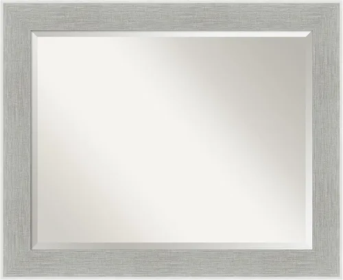 Vista 28 de Amanti Art Espejo de pared gris de 25 x 21 pulgadas, espejo rectangular gris rústico de baño para decoración de pared de sala de estar, marco