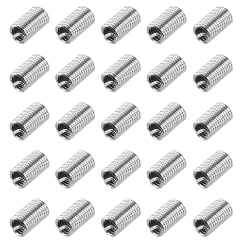 Vista 36 de uxcell 50 piezas de insertos de rosca de alambre 1/2-13 UNC 1D (1/2 ") 304 de acero inoxidable helicoidal tipo helicoidal kit de reparación de rosca