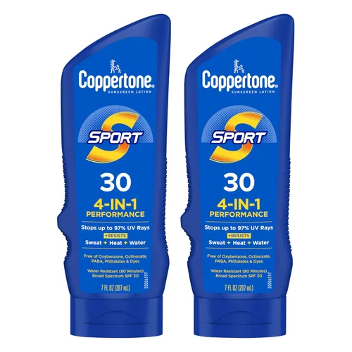 Coppertone Sport Crema solar 30 SPF, 7 oz Pack de 2