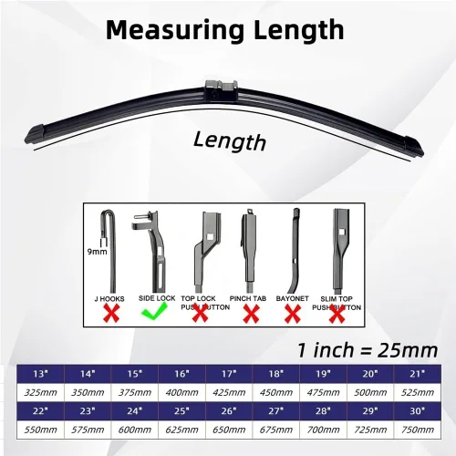 Vista 4 de Car Wiper Compatible with BMW X3 F25 2010-2017 Car Front Rear Wiper Blades Soft Rubber Windscreen Wipers Auto Windshield 26"+20"+13" 2014 2015 2016
