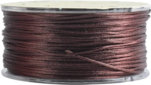 Vista 96 de KONMAY - Cuerda de nailon satinado de seda, 45.72 metros, 0.8mm cola de rata, para nudos chinos, Kumihimo, abalorios, macramé, joyería, Verde manzana