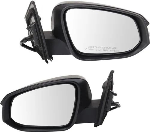 Vista 127 de TRQ Conjunto de 2 piezas de espejo lateral para conductor y pasajero, ajuste eléctrico, sin calefacción, sin memoria, color negro, compatible