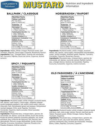 Vista 2 de Caplansky's Deli Mustard - Ballpark - Kosher, vegano, sin OMG, sin gluten, sin nueces, 7.9 fl oz (8 onzas líquidas)
