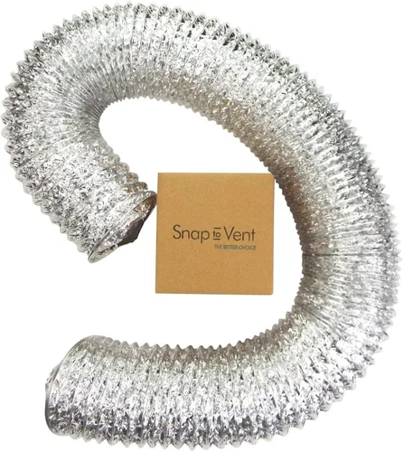 Vista 3 de Manguera secadora de aluminio a presión para ventilación, 4 pulgadas de diámetro x 8 pies de largo Ziggurat Products