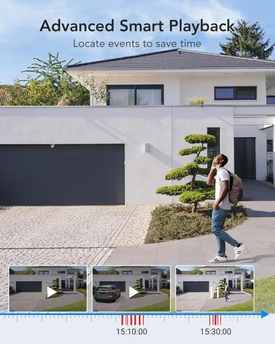 Vista 5 de ANNKE - Sistema de seguridad de 8 canales con 8 cámaras H.265+ DVR grabadora con disco duro de 2 TB y 8 cámaras CCTV tipo bala para exteriores