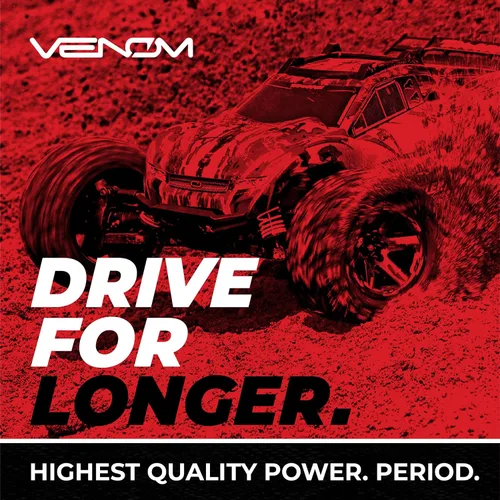 Vista 3 de Venom Drive Series 50C 4S - Batería LiPo RC de 5000 mAh 14.8 V, polímero de litio de 4 celdas, conector de silicona suave y compatible con camiones