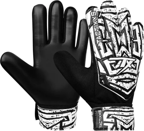 Guantes de portero de fútbol para niños y jóvenes, guantes de portero de fútbol Funky antideslizantes con palma de látex de 0.16 in con agarres