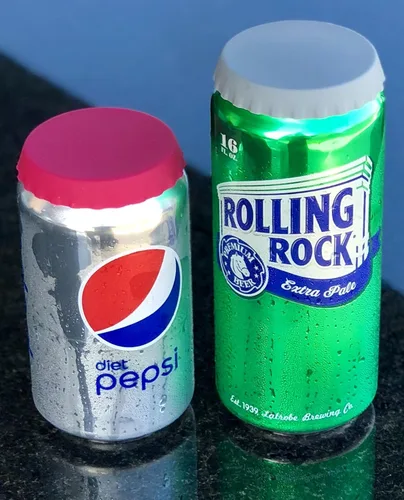 Vista 4 de Tapas de silicona para latas de soda, tapas de latas, tapas de latas, protector de latas, tapón de latas, se adapta a latas de refresco estándar