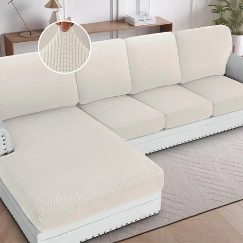 Vista 50 de H.VERSAILTEX Fundas para sofá seccional, 1 pieza, funda para diván en forma de L, funda de cojín separada para sofá seccional izquierdo y derecho