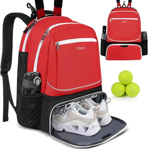Vista 15 de Ytonet Tennis Bag Tennis Backpack for Women Men 2 Rackets with Insulated Pocket Ventilated Shoe Compartment