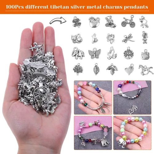 Vista 3 de Audab Kit de fabricación de joyas con herramientas, alambres, dijes y accesorios para la fabricación y reparación de joyas