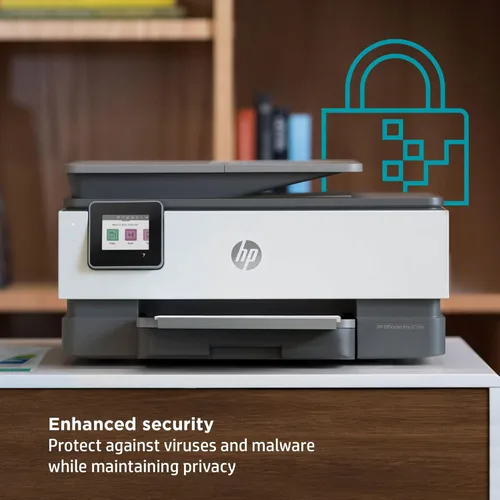 Vista 11 de HP OfficeJet Pro 8034e Impresora inalámbrica a color todo en uno con 1 tinta instantánea de año completo (renovada Premium), color blanco