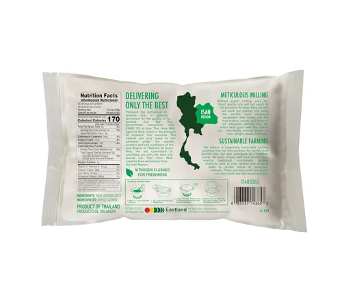 Vista 2 de Asian Best Arroz jazmín, Thai Hom Mali, verificado sin OMG, sin gluten, bolsa de 5 libras