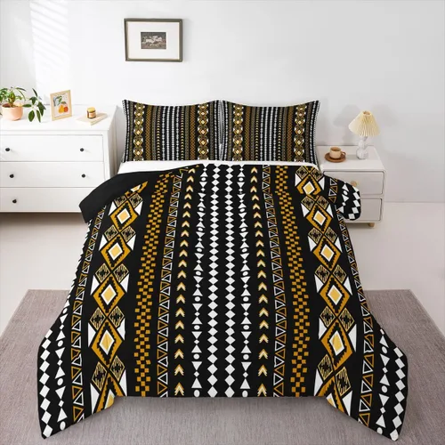 Vista 18 de Erosebridal Bohemian Twin Comforter Set Country Southwestern Bedding Set for Kids Teens Boho Aztec Arrows Diamond Comforter Black Gray Geometric
